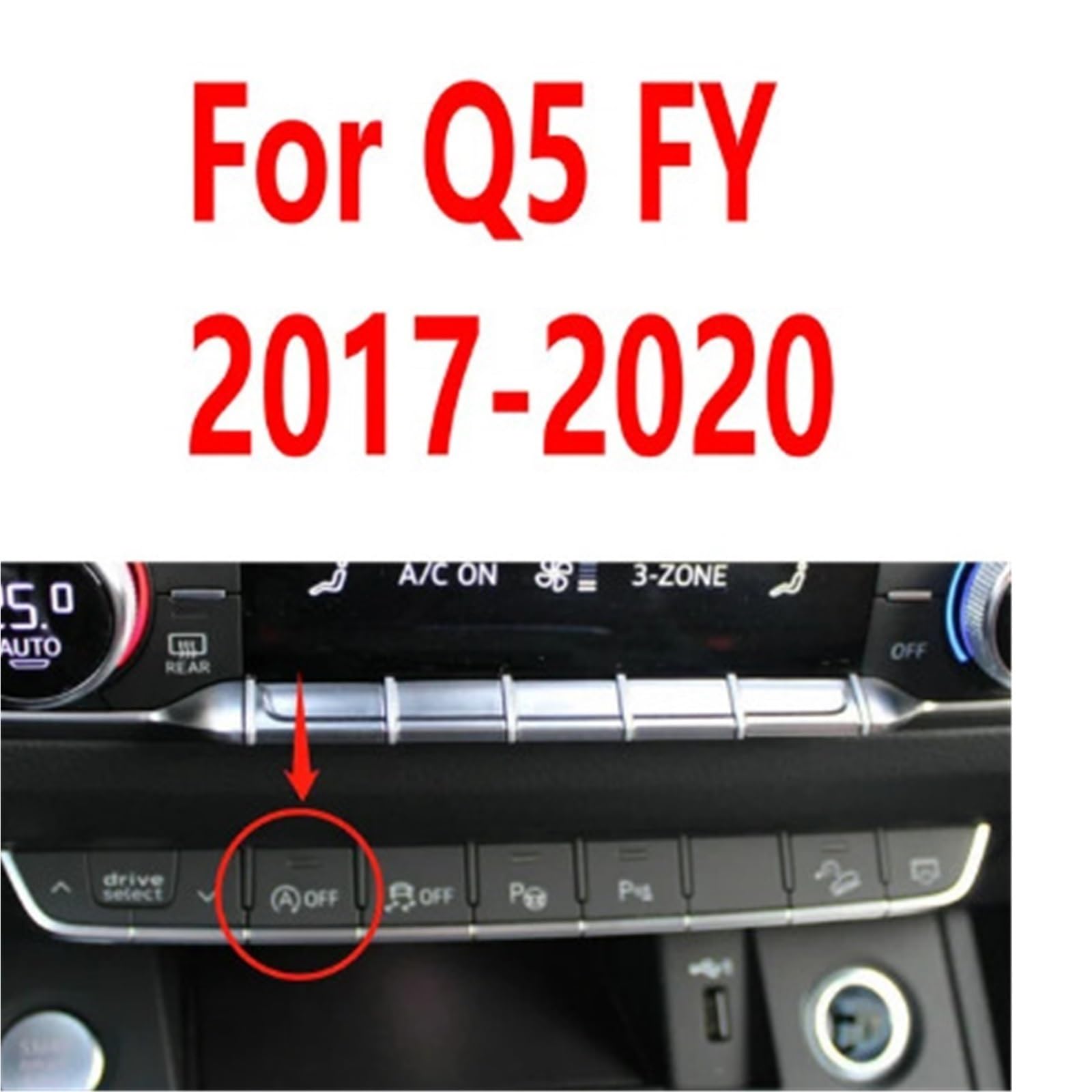 Samochód Automatyczny System Zatrzymania Startu Silnika Wyłącz Urządzenie Kontrolne Czujnik Pasuje Do Audi A4 B9/A5 F5/A3 8V/Q5 FY/Q3 8U F3/Q2 Wyłącznik zapłonu samochodu(For Q5 FY 2017-2023)
