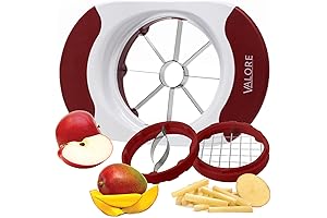 Valore Soft Grip Food Slicer with 3 Blades: The Ultimate Apple Fries Cutter and More