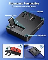 Vista 5 de Controller Charger for Nintendo Switch 2 2025 and Switch 1, Horizontal Charging Dock Station for Joy con and for Joycon 2 Accessories with Foldable