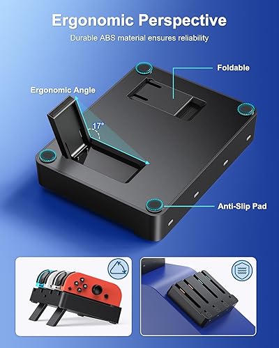 Miniatura 5 de Controller Charger for Nintendo Switch 2 2025 and Switch 1, Horizontal Charging Dock Station for Joy con and for Joycon 2 Accessories with Foldable