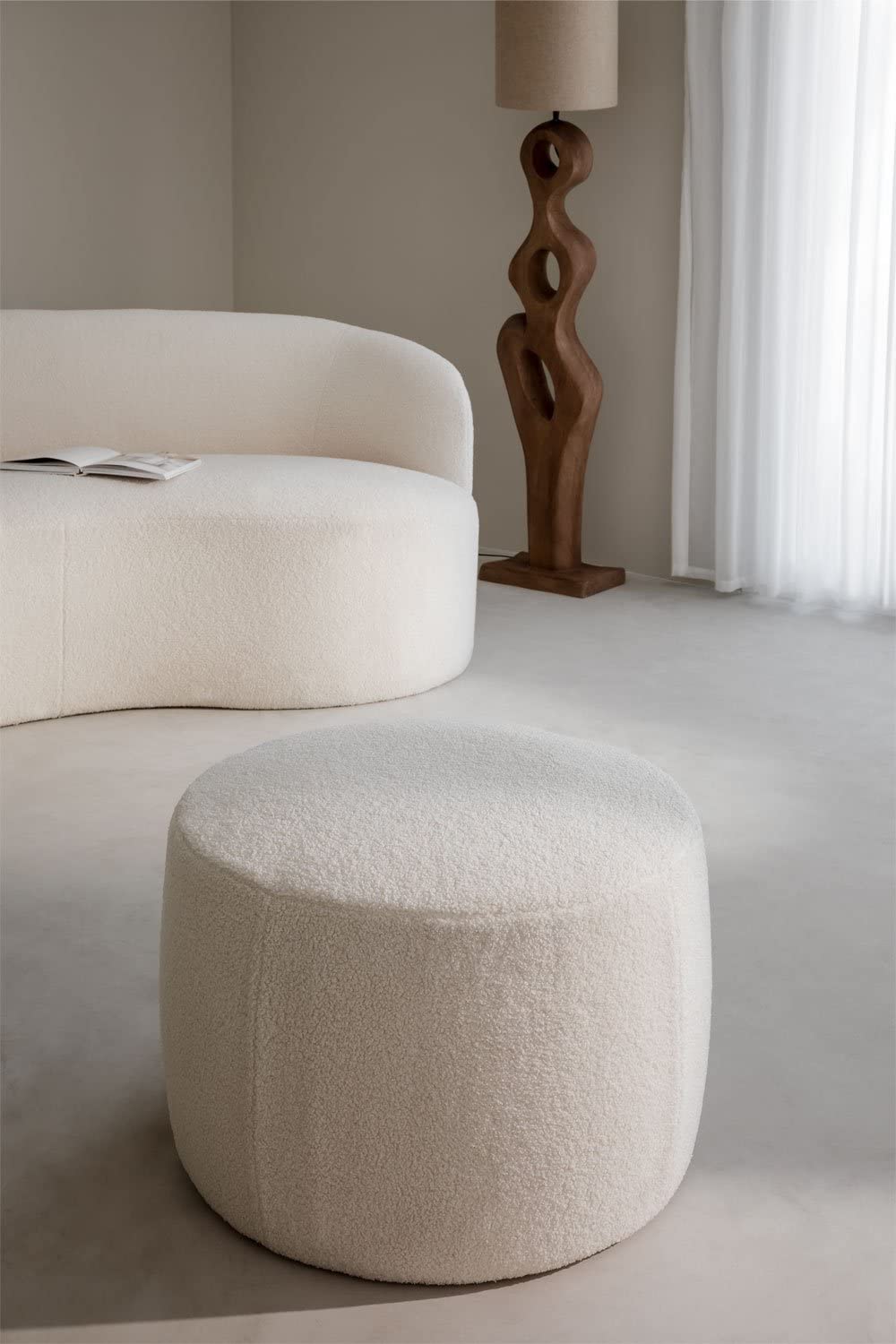 SKLUM Pouf en Chenille Jaldinguer