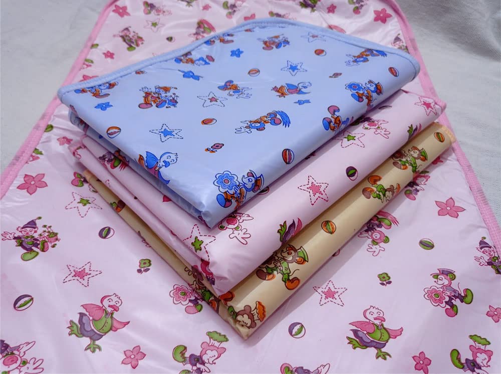 Sleeping mats Nappy Changing Mat Water Proof Bed Protector with Foam Cushioned for New Born Baby || 1 Sheet || 21 x 17 Inch || Multicolor (0 - 4 Months) ((4 - 12 Months))-image-37