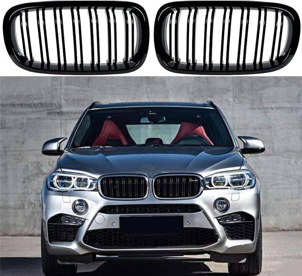Grille De Pare-chocs Avant Noir Et Chrome Pour BMW X5 F15 2012-2018 - Remplace OEM 7325395, Style Sport