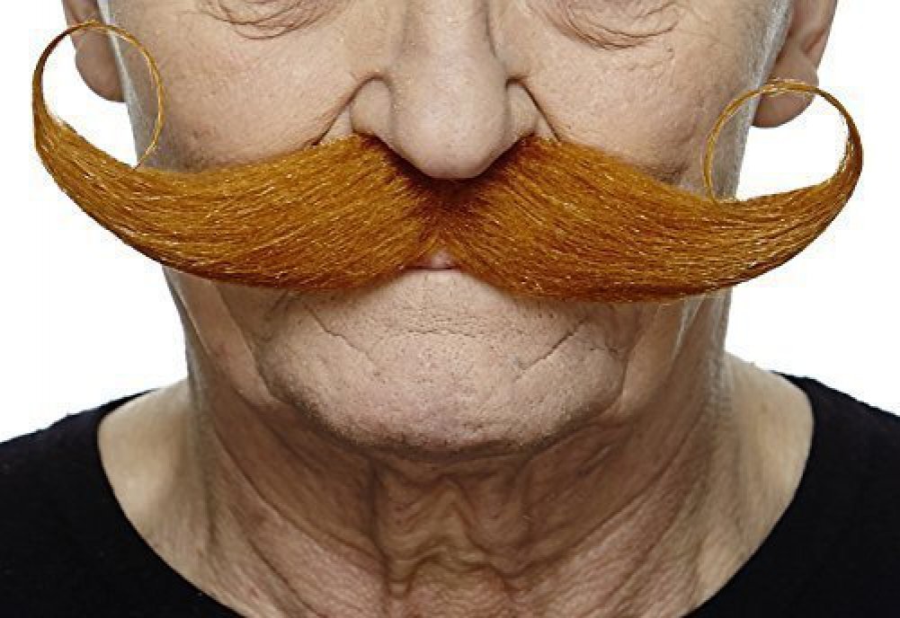 Selbstklebender Fake-Schnurrbart Fisherman's Style – Blond, Für Kostüm & Cosplay
