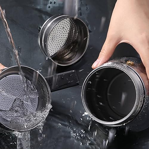 Miniatura 4 de Cafetera de café expreso con tapa de cristal y acero inoxidable cafetera italiana clásica cafetera Moka  469 tazas 122fl oz127oz9 tazas taza de