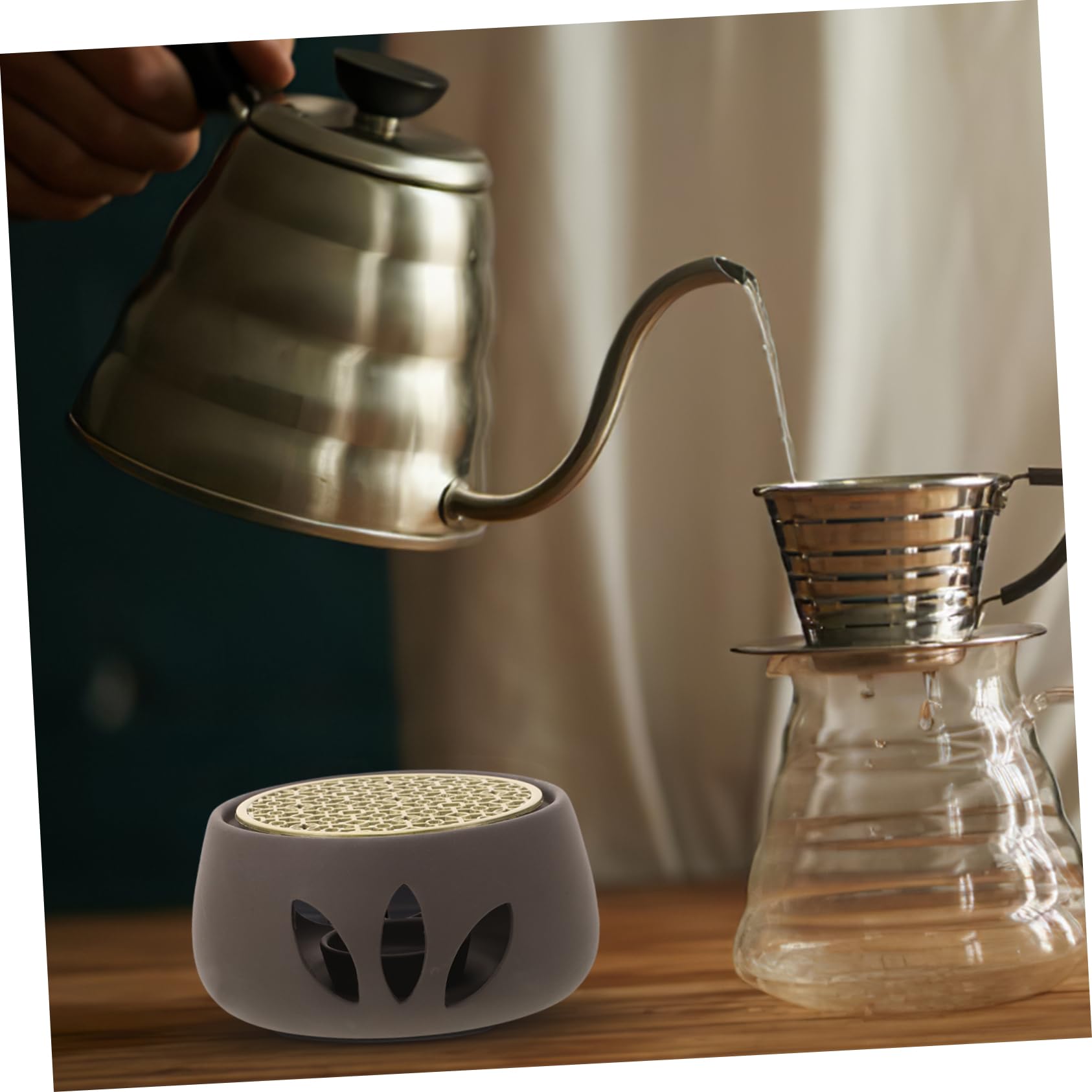 Calentador de Tetera Japonés de Cerámica Vela para Té