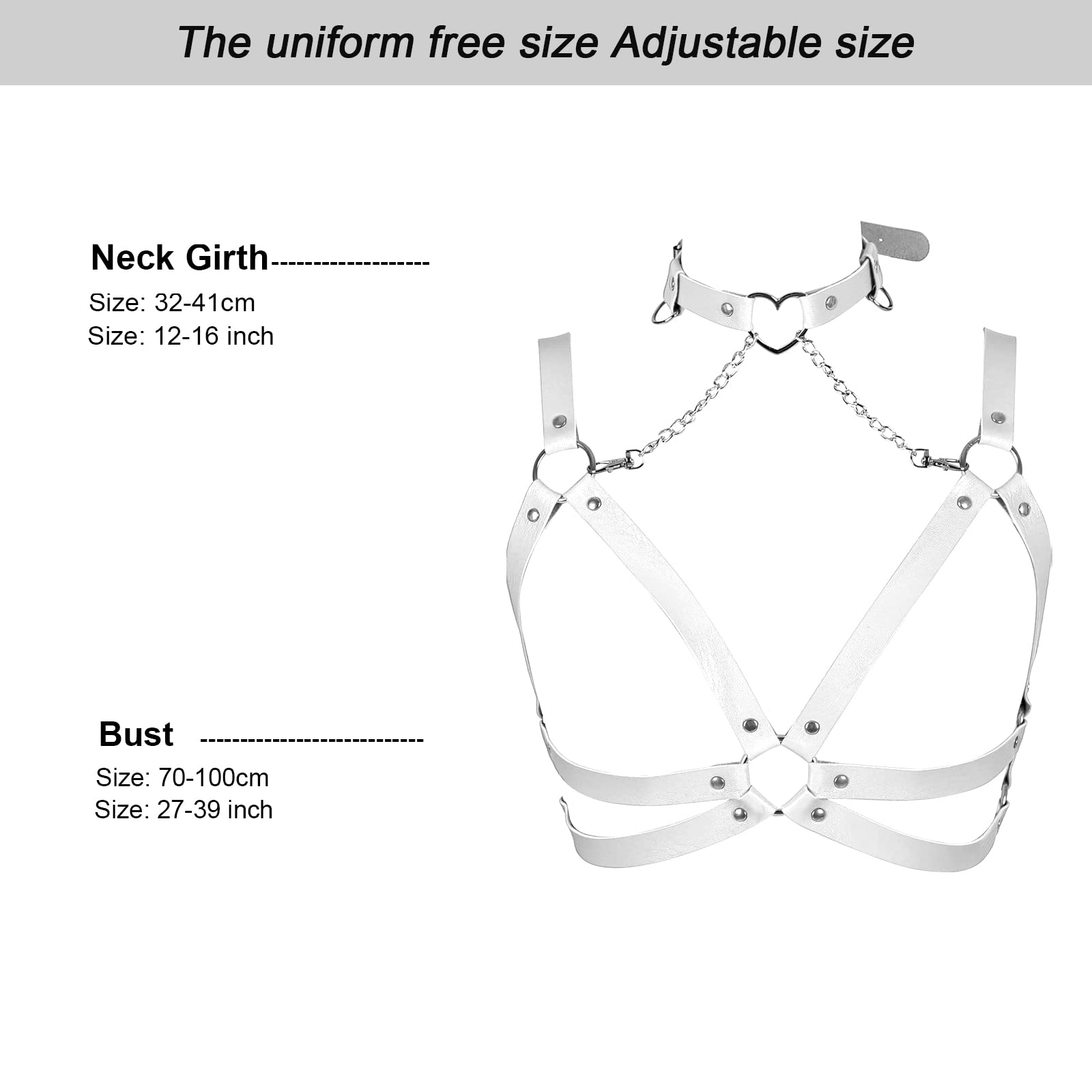 Lingerie cage Chest strap Leather Bra Body chain harness for women Punk Festival rave Dance Rock Photography Waist belt