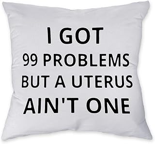 Znzd I Got 99 Problems But A Uterus Ain't One Pillow Case,Decorate Home Living Room Bedroom Women Room,Hysterectomy Recovery Gift for Women,18x18 Inch Throw Pillow Covers