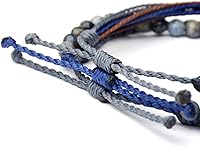 Vista 358 de Handmade Natural Stone Beaded Healing Bracelet Gift for Men Adjustable Rope String Bracelet