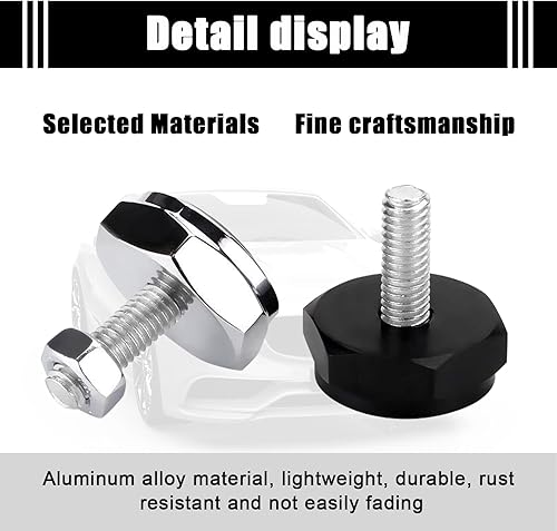 Miniatura 3 de 4 tornillos de fijación para matrícula, tornillos de placa de cráneo, kit decorativo de pernos de matrícula, apto para vehículos, motocicletas,