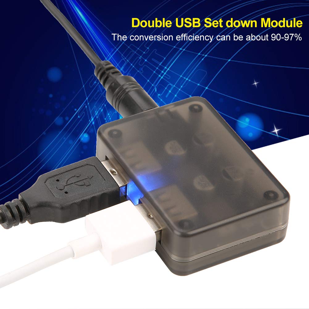 12V 24V zu QC3.0 USB 5V Schnelllademodul, Netzteil-Konverter DC-DC Step Down USB-Lademodul 24W