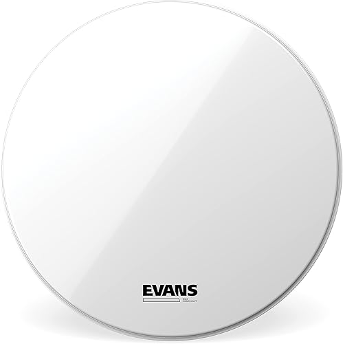 Miniatura 10 de Evans EQ3 Resonant Coated White Bass Drum Head, Sin Puerto, 26 Pulgadas