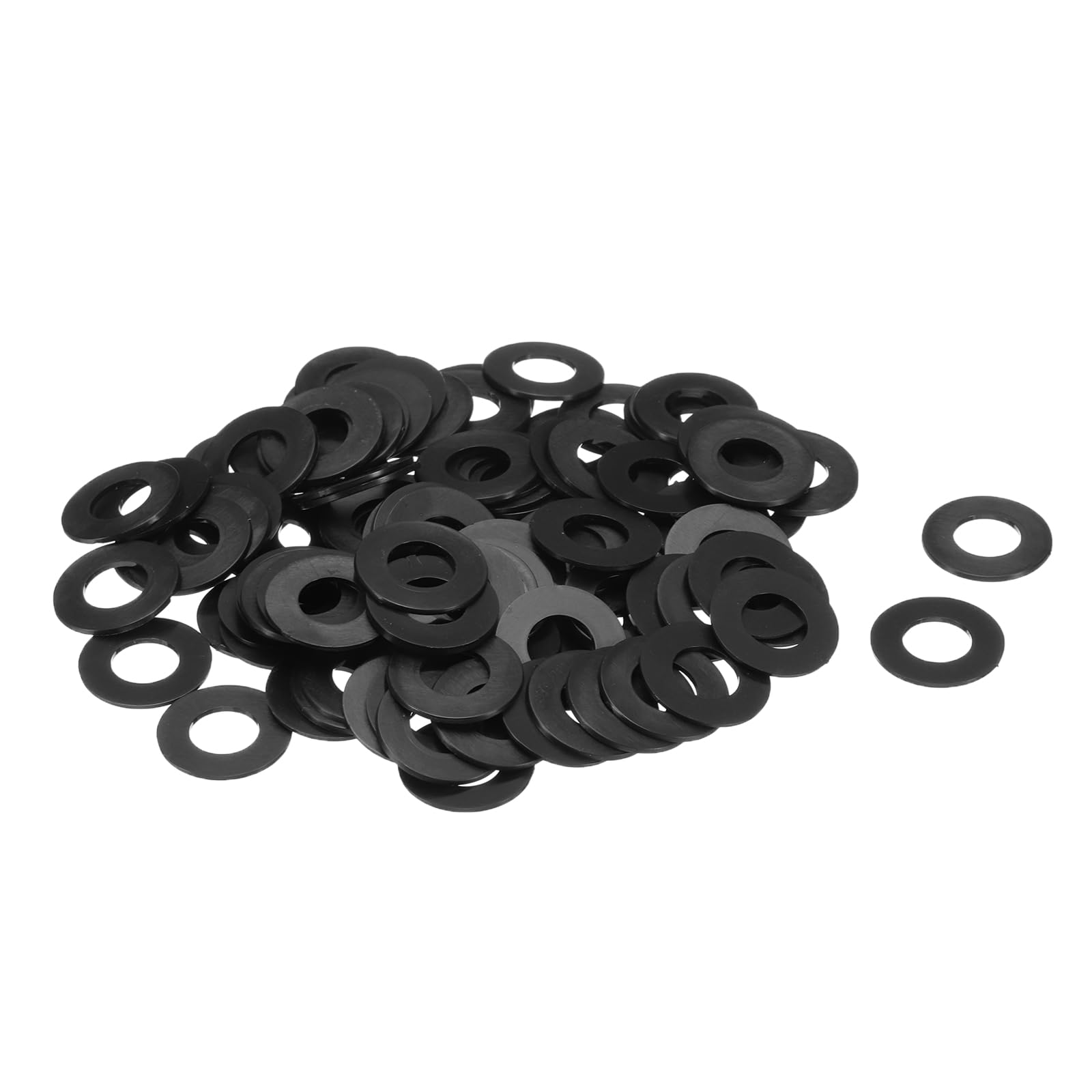 QUARKZMAN 120 Stück M10 Nylon Flachdichtungen 10 mm ID 16 mm OD 1 mm dick Plain Washer Grommets Kunststoff-Blatt-Dichtung Befestigungselement Dichtungsabstandshalter Dichtungsring, Schwarz QUARKZMAN 120 Stück M10 Nylon Flachdichtungen 10 mm ID 16 mm OD 1 mm dick Plain Washer Grommets Kunststoff-Blatt-Dichtung Befestigungselement Dichtungsabstandshalter Dichtungsring, Schwarz
