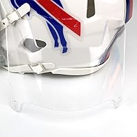 Vista 10 de Visera de casco de fútbol mini transparente con clips de ajuste universal para coleccionistas y exhibición