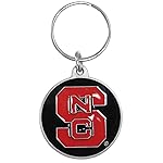 NCAA Siskiyou Sports Fan Shop North Carolina State Wolfpack Carved Metal Key Chain One Size Team Color