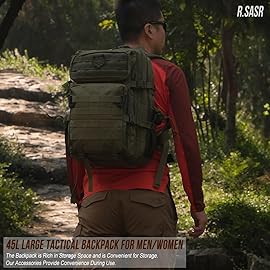 R.SASR Green Tactical Backpack, Military Backpack, Molle Backpack (Green)