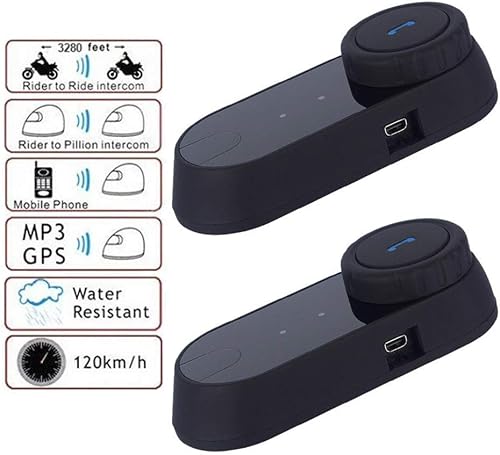 QUARKJK Pezzi FDC Moto Bluetooth Casco Interphone Stereo Handfree Cuffie Impermeabile 100 Cuffie Wireless Cuffie citofono