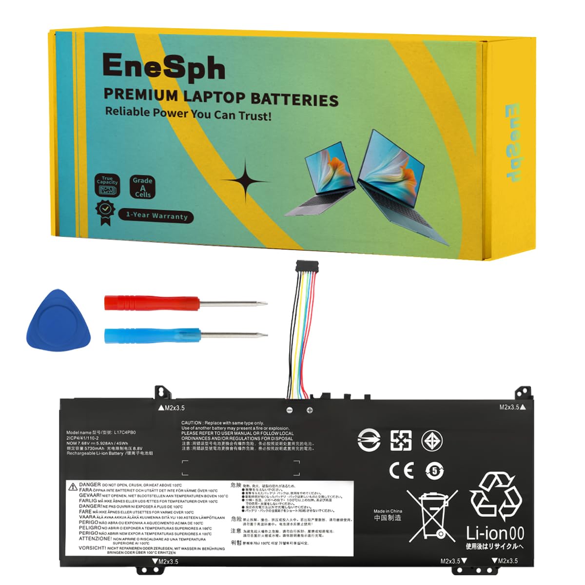 L17C4PB0 Laptop-Batería para Lenovo Yoga 530-14IKB 530-14ARR IdeaPad 530S-14ARR 530S-14IKB 530S-15IKB Flex 6-14ARR 6-14IKB XiaoXin Air 14IKBR 14IWL 14ARR 15IKBR 15ARR 15IWL L17C4PB2 L17M4PB0