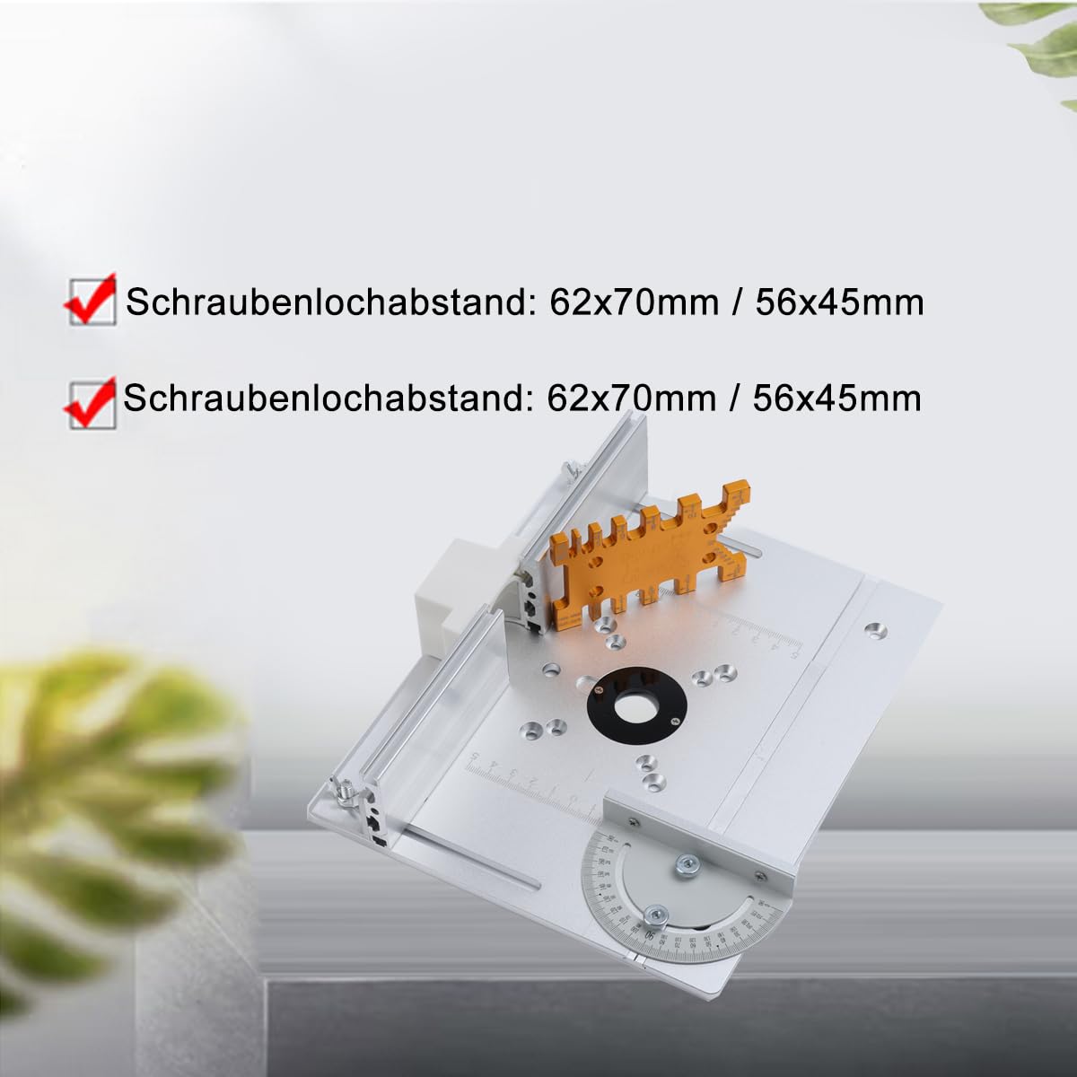 Set mit 4 Frästisch Einlegeplatte Oberfräse, Aluminium Oberfräsentisch,Frästisch Einlegeplatte HolzfräSer Einlegeplatte Werkzeug,Aluminiumlegierung für Oberfräse Tischfräse