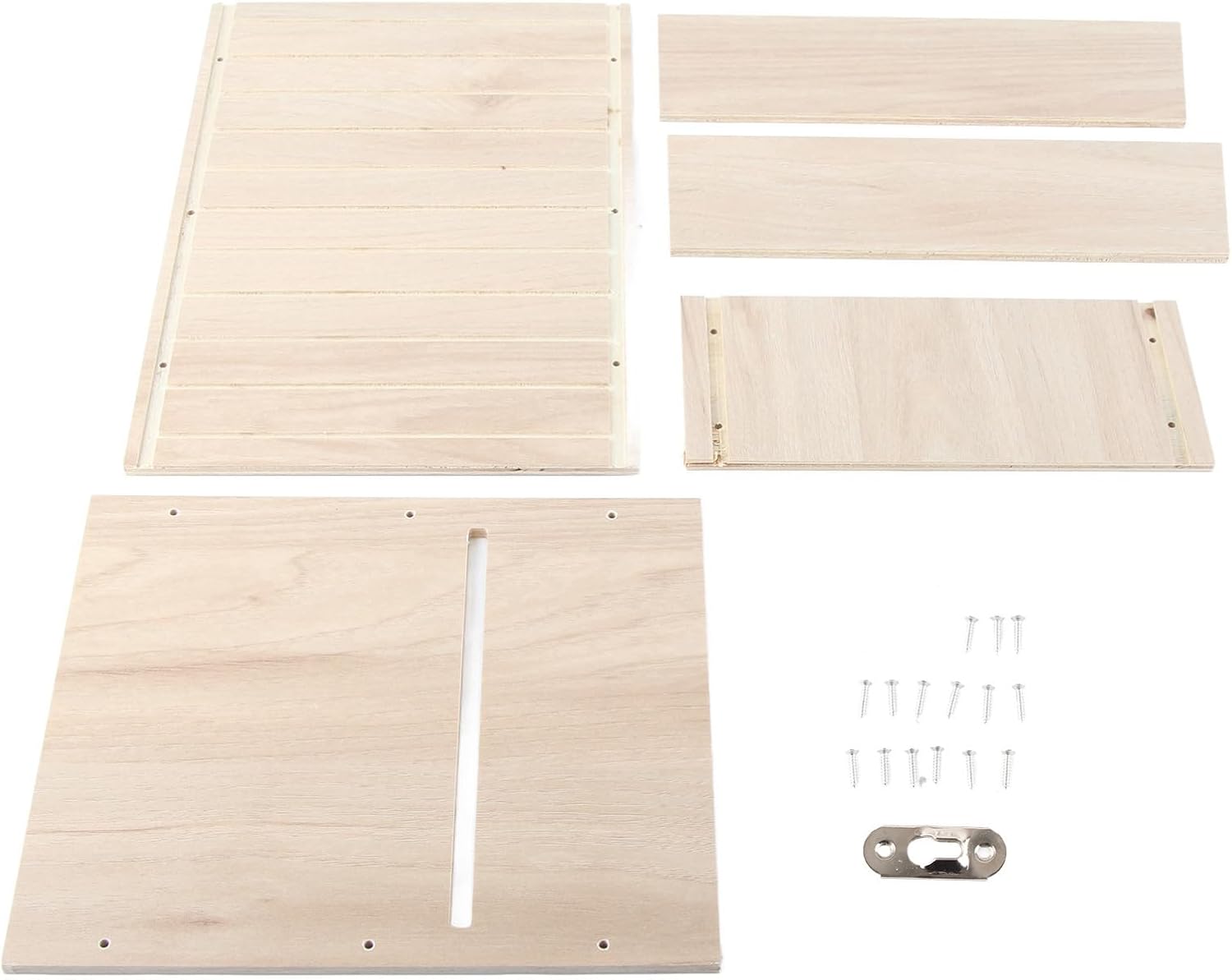 Outdoor Bat House Single Storey Wooden Garden Eaves Bat Habitat, Weatherproof Bat with Pre Installed Hooks for Trees or Houses, Wildlife Shelter