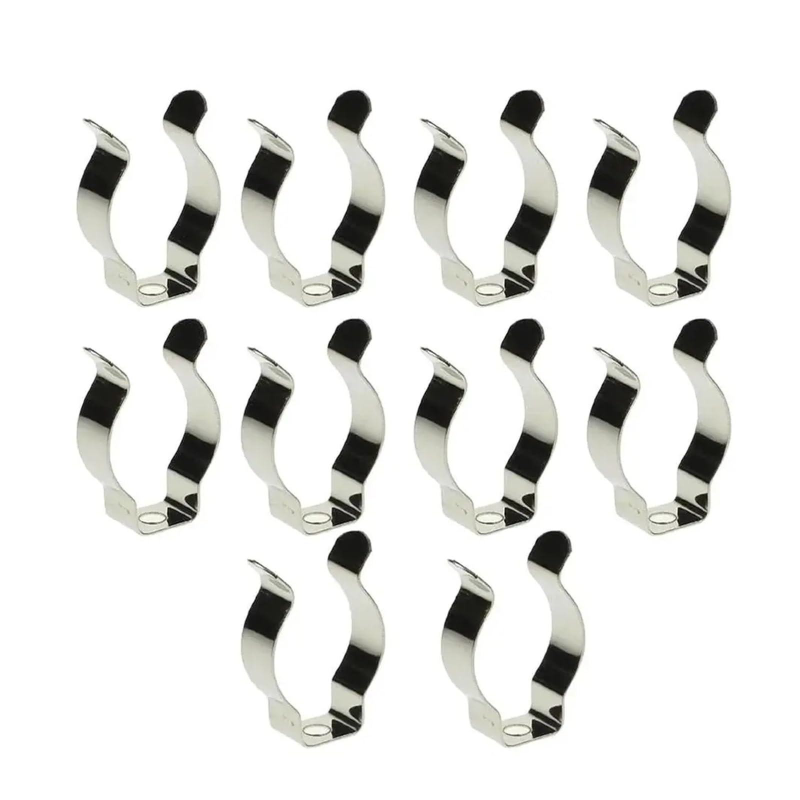 10Pcs Fixing Clips Spring Clip Heavy Duty Base Tool Lamp Tube Clamp Holders T8/T10 Pipes for 25mm/32mm Dia(T10 46mm)