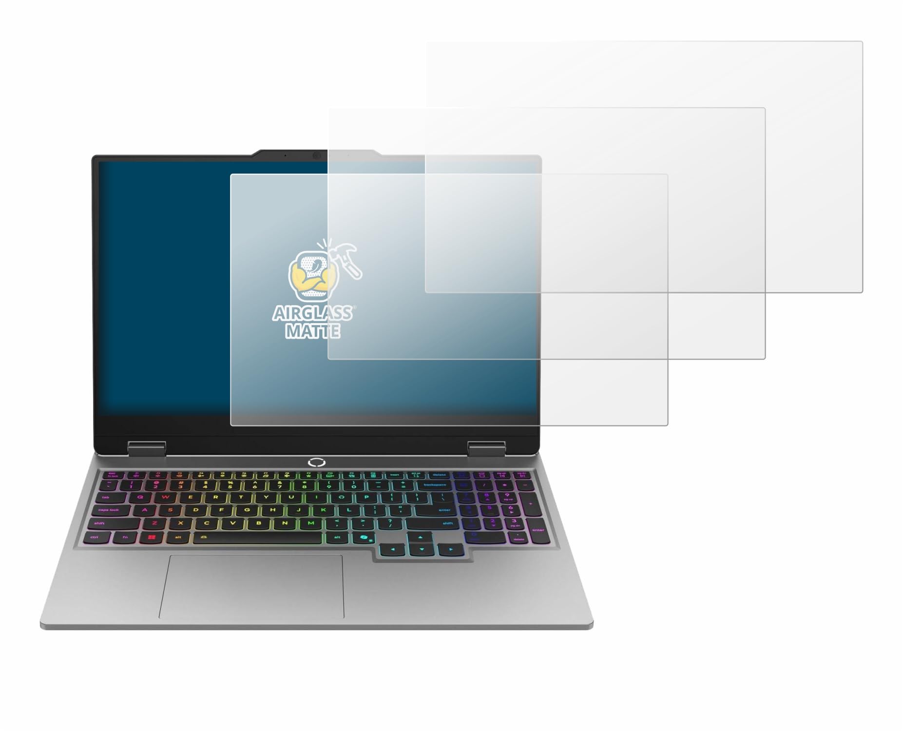 brotect 3 Pezzi Pellicola Vetro per Lenovo LOQ 17i Gen 10 17" | Opaca Protezione Schermo Made in Germany, Anti-Riflesso Durezza 9H Anti-Graffio