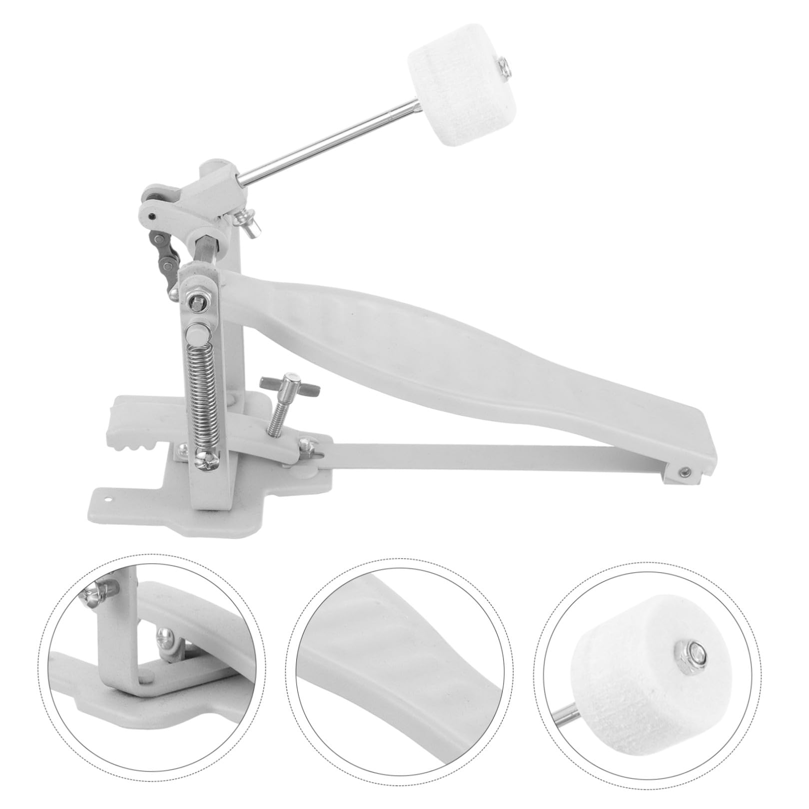 Toyvian Pedal de Bombo de Metal Martillo Simple para Batería, Accesorio Resistente para Práctica, Compatible Batería Electrónica y Bombo, Fácil de Instalar