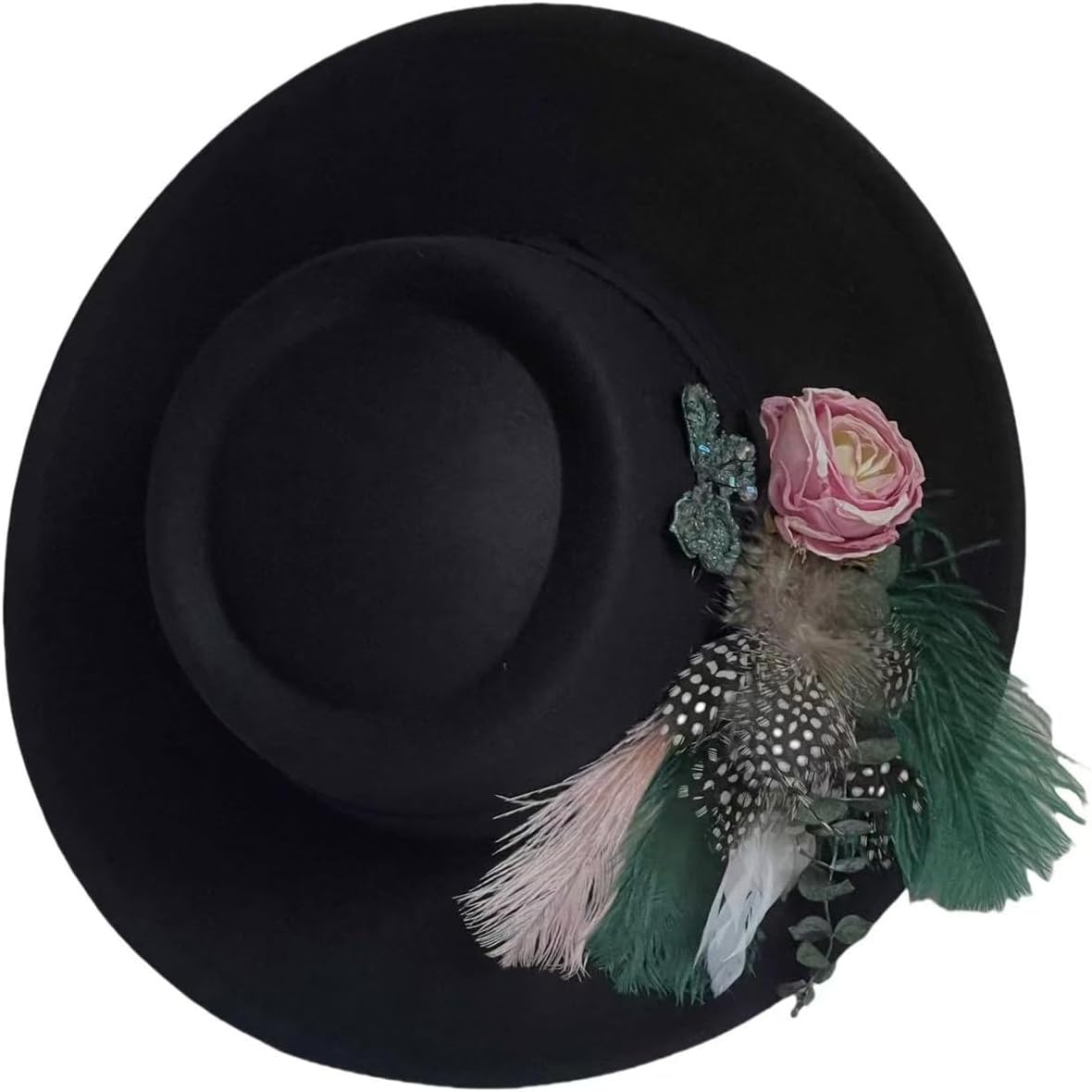 Wide Brim Women Fedora Hat- Panama Dress Hats for Party 2025