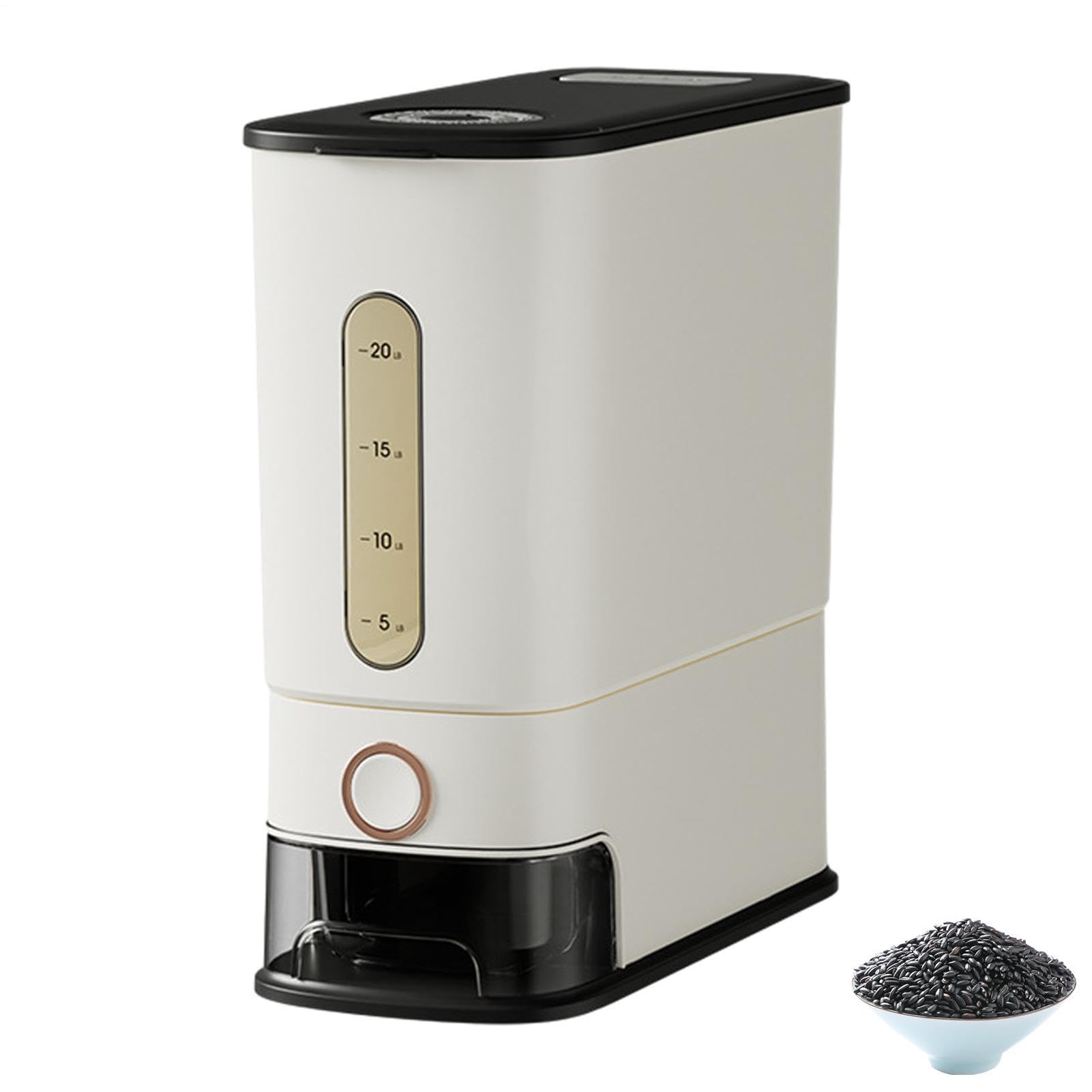 Dispenser per Riso Sigillatura Ermetica a Pressione Contenitore per Cereali | Dispenser per Riso Adatto A Famiglia E , Soggiorno, Magazzino, Armadio, Casa E Cucina Interna