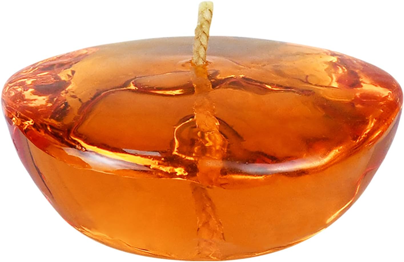 Zest Candle 6Piece Folding Candles, 3Inch, Clear Orange