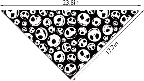 Miniatura 3 de The Nightmare Before Christmas - Bandana para perro de Halloween, Jack Skellington, decoración de cumpleaños, diseño de calavera para mascota,