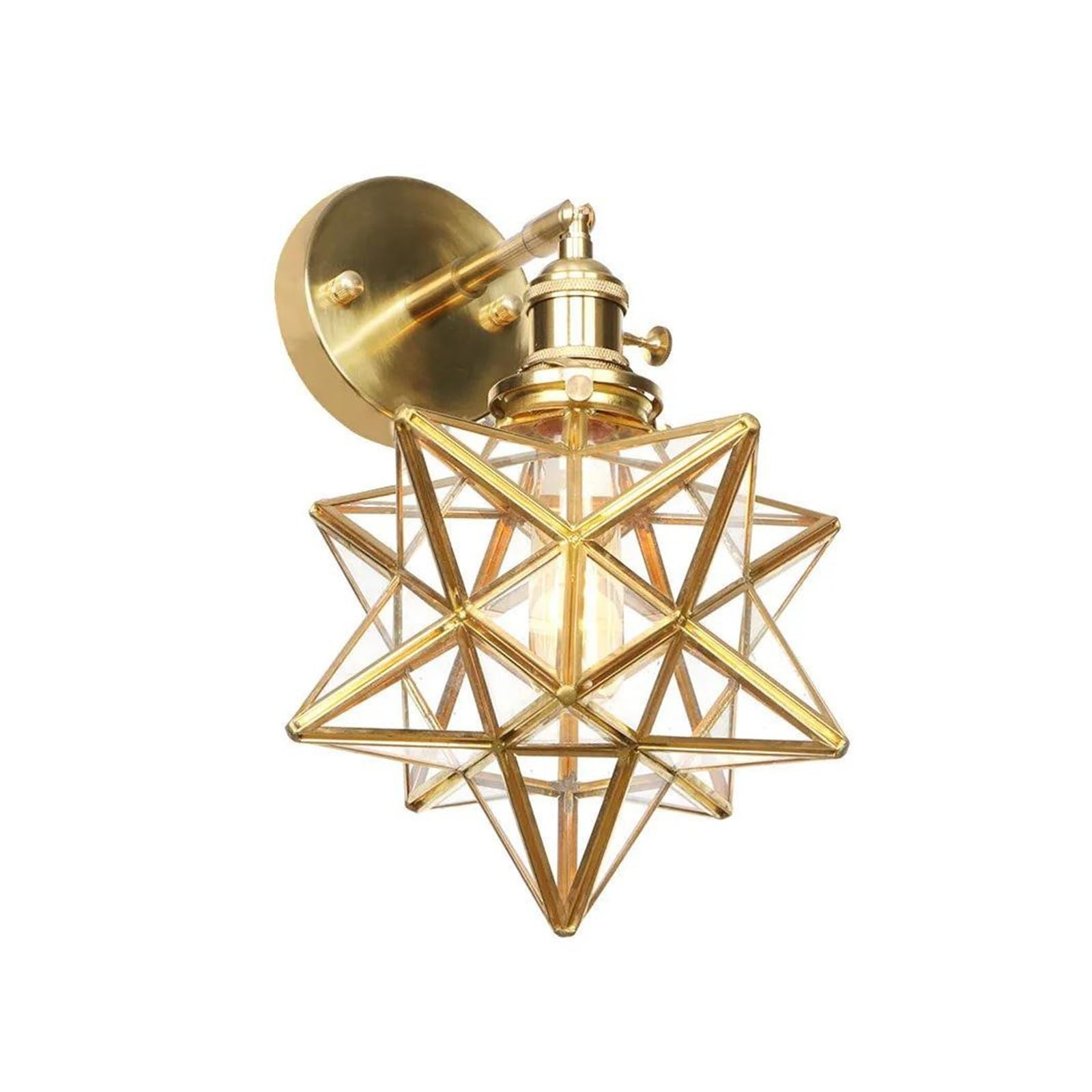 ZTCHSENZT Wall Sconces, Retro LED Wall Lights Switch Porch Stair Bathroom Mirror Light Loft Decor V-intage Copper Lamp Sconce Murale,D