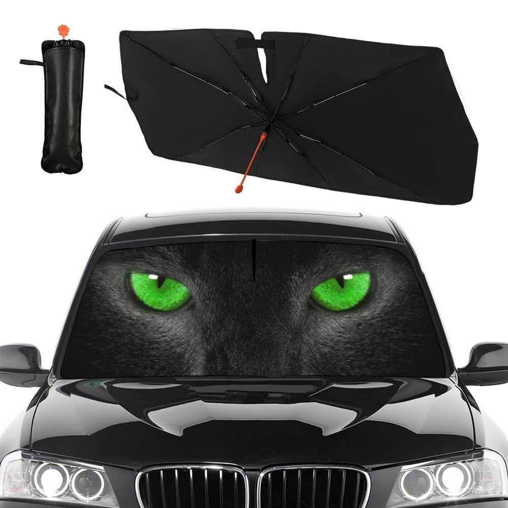 Socira Cat Eye Car Windshield Sunshade Umbrella Foldable Umbrella Sun Shade Cover Sunshade Front Window Cover Car Accessories Interior Blocks Uv Rays