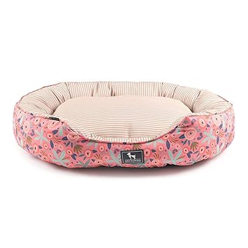 Heads Up For Tails Bloom Wildly Oval Dog Bed - M
