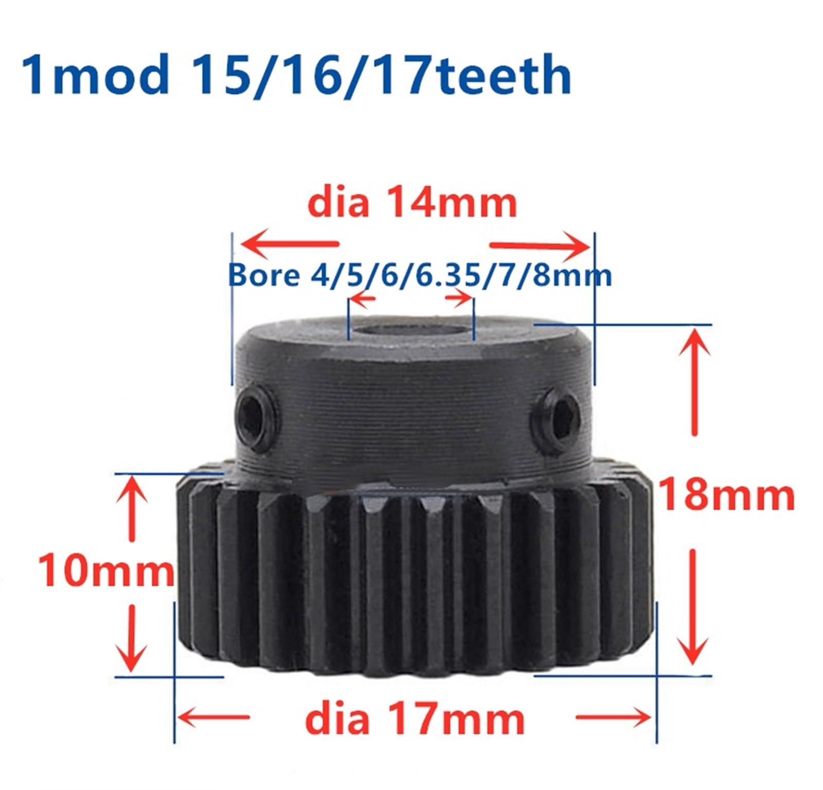 Bevel Gear Pinion Hardware Mechanical 1Mod Rack and Gear Steel 10 * 10 * 500mm+ 1Mod 15teeth Pinion Steel Gear Metal Gear Carbon Gear(10mm)