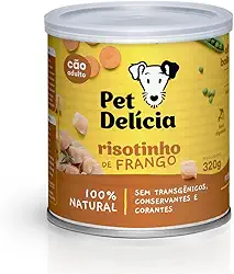 Pet Delícia Risotinho de Frango 320g, Alimentação Natural para Cães, Receita Leve de fácil digestão com Arroz e Frango