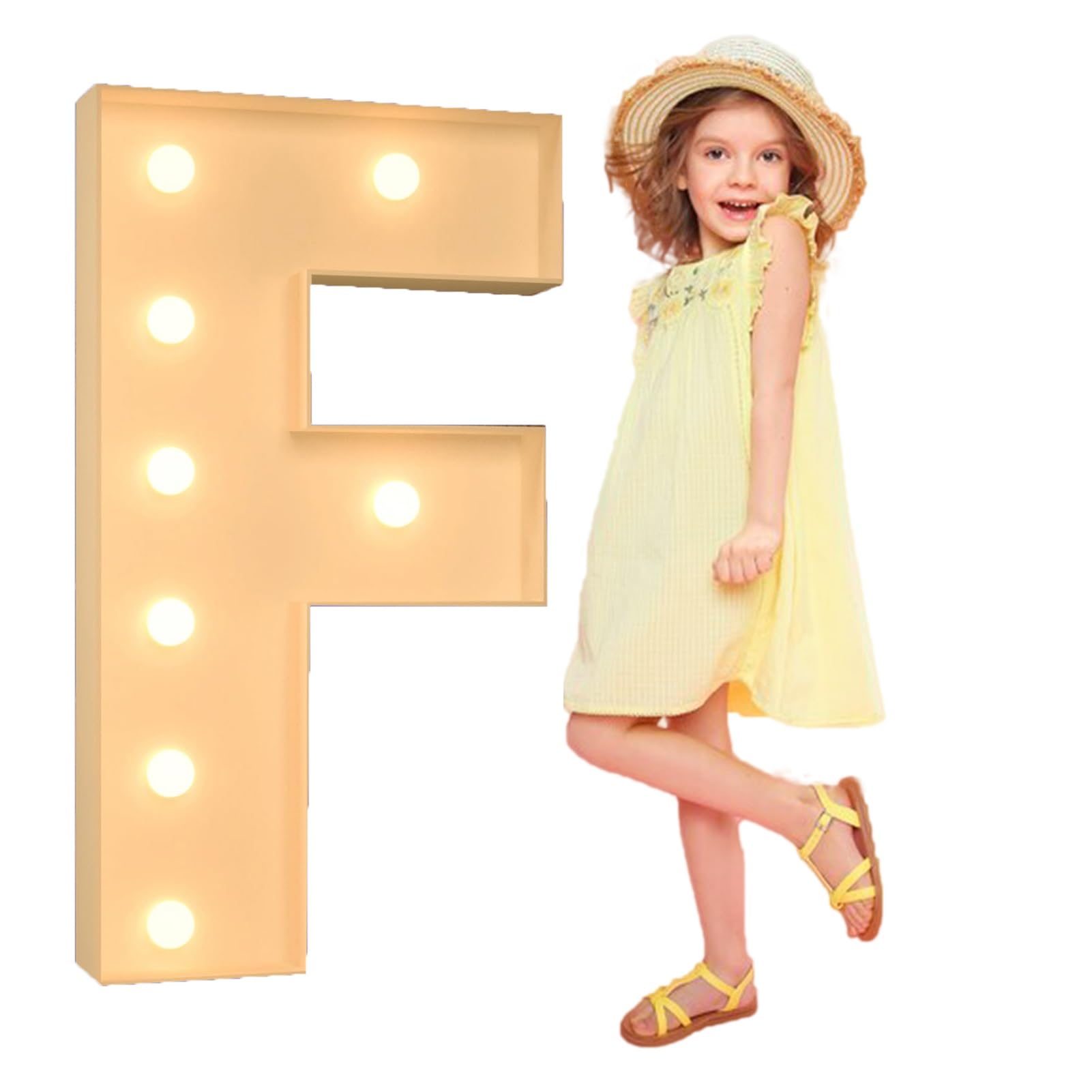 3ft Splicing Letters Light DIY Giant Letters For Baby Shower Birthday Party Backdrop Decorations For Prom Party Bar Birthday Family Christmas Valentin’s Day Anniversary Holiday(Color:Letters F,Size:3.
