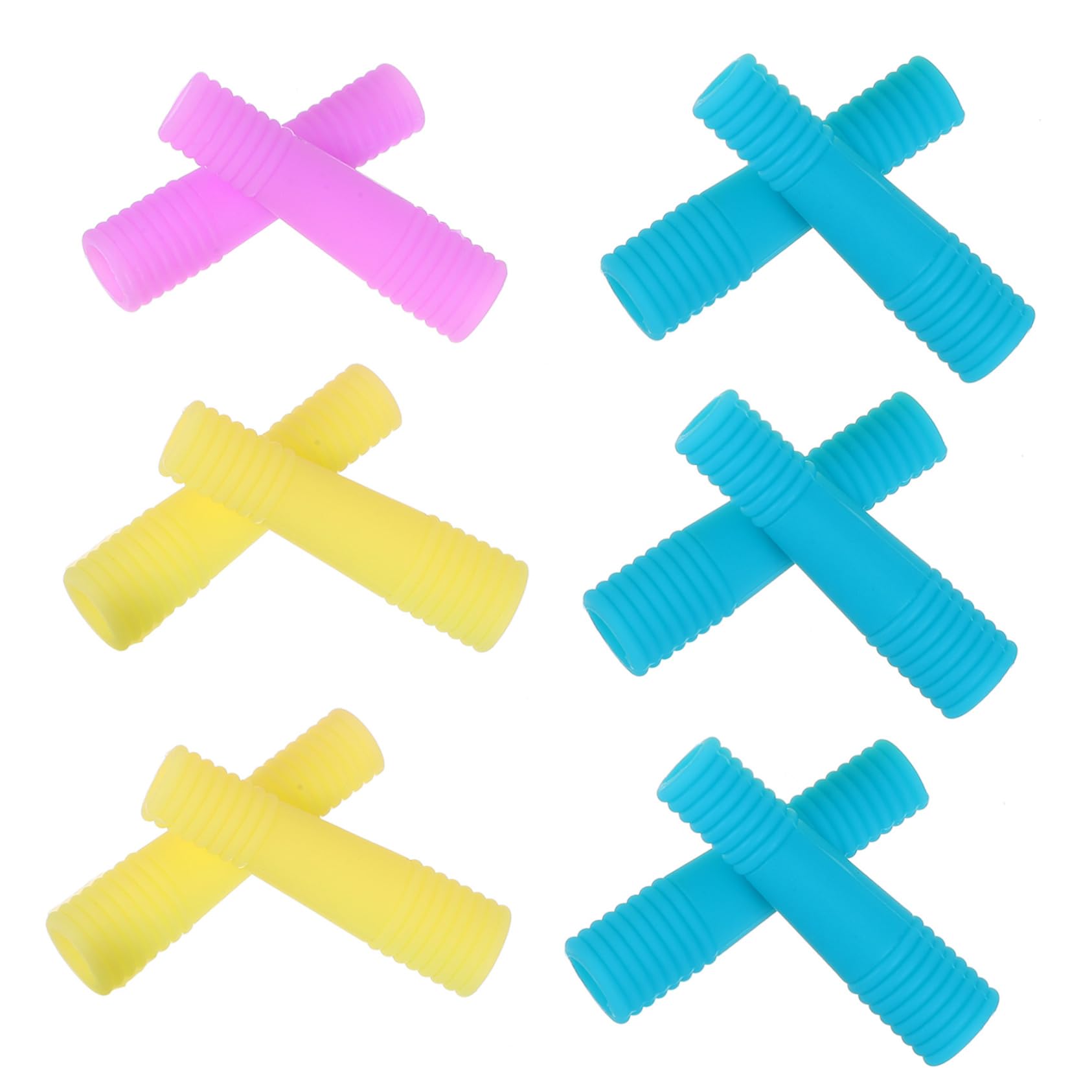 FOMIYES 6 Pairs Cuticle Tools Pusher Cuticle Scissor Handle Sleeve Gel Nail Polish