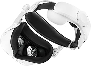 Head Strap for VR Quest 2, VR Quest 2 Elite Strap Replacement for Enhanced Support and Comfort in VR, Detachable and Adjustable Head Strap Accessories for Meta VR Quest 2 (White)