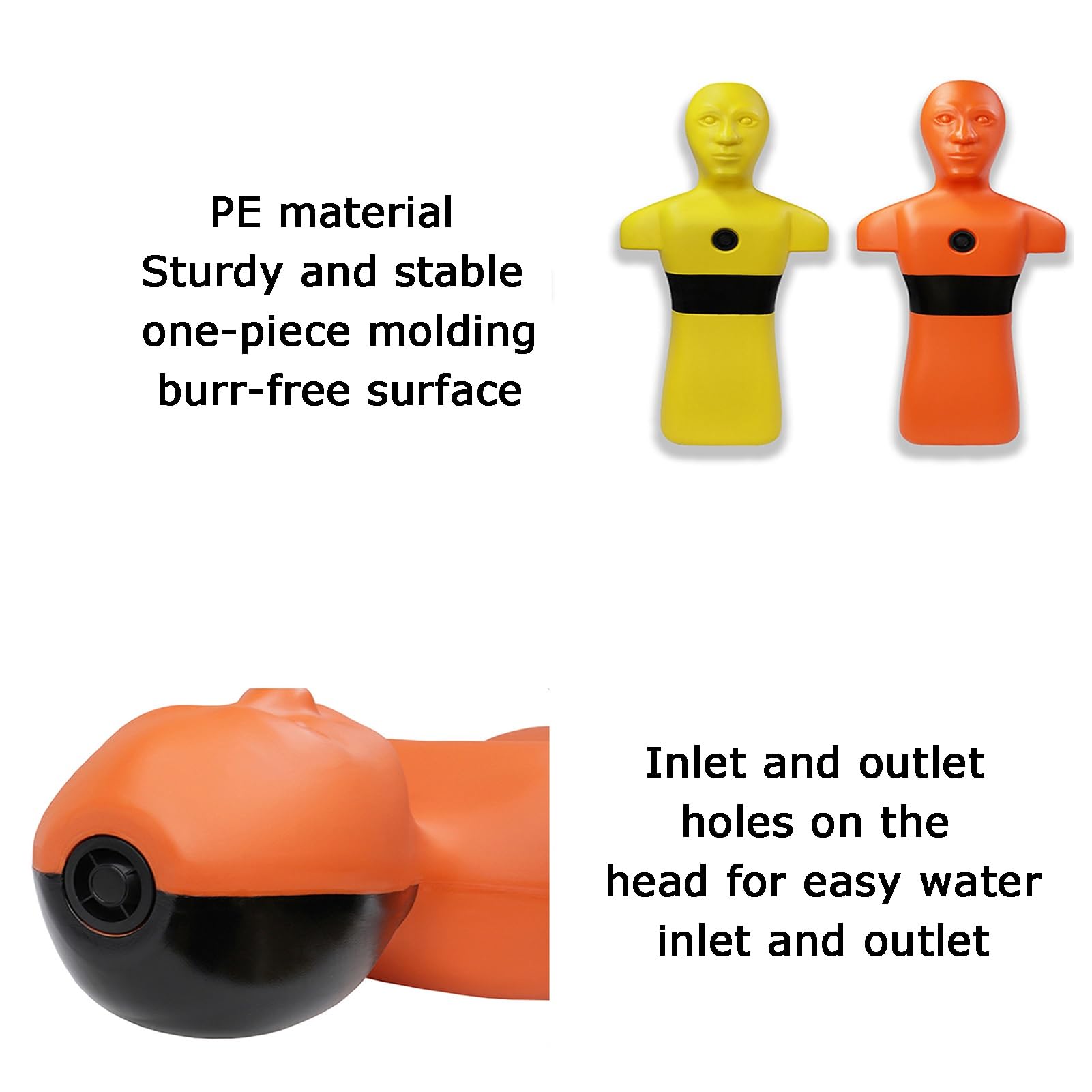 Chupete de entrenamiento de rescate acuático, simulación pesada reutilizable para escuelas de piscina y uso doméstico, no requiere montaje