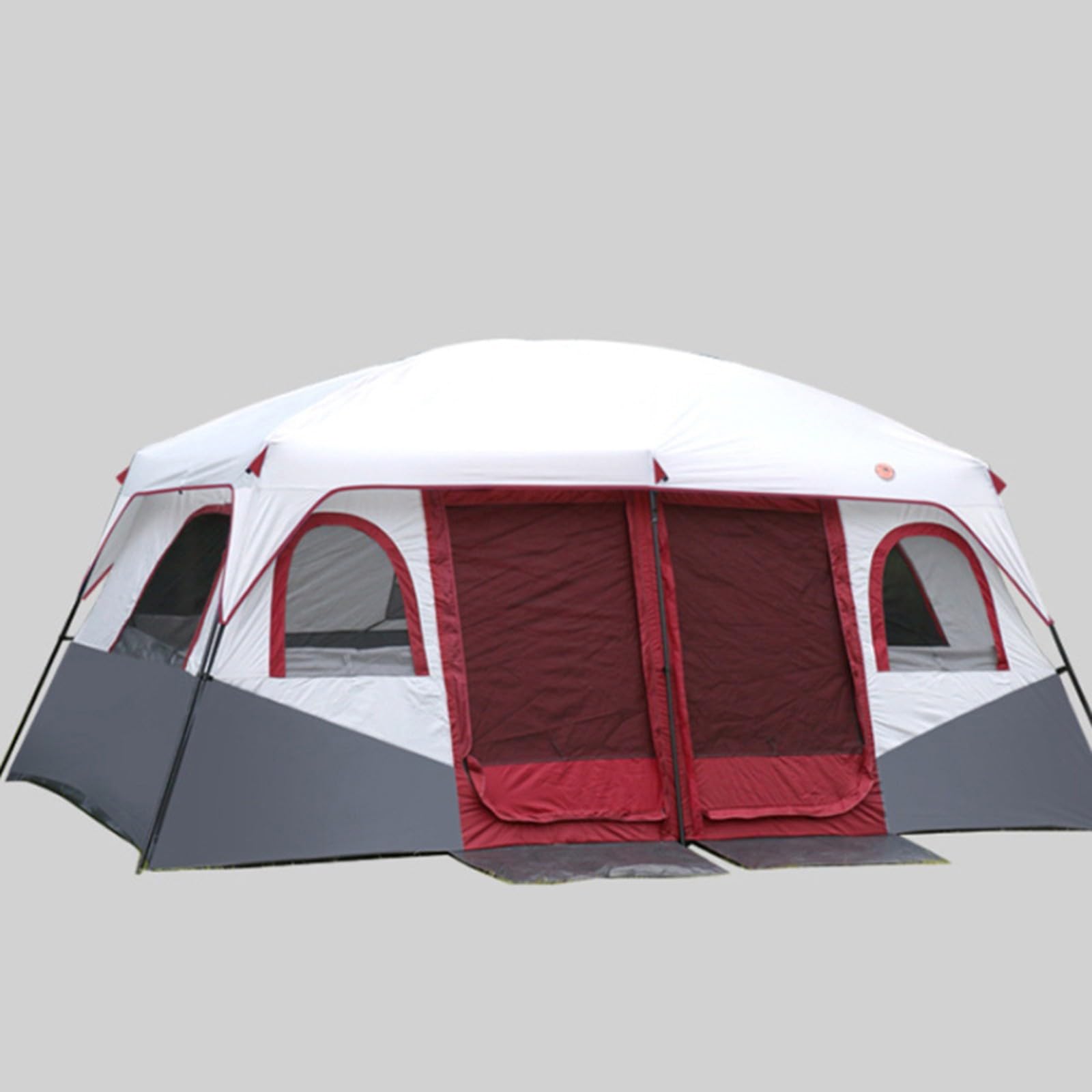 Tenda da campeggio Tenda per 8-12 persone con 2 camere da letto Tenda grande Tenda da esterno a doppio strato per tenda da campeggio impermeabile per famiglie