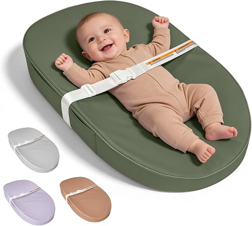 Baby Changing Pad, Waterproof Vegan Leather Wipeable Diaper Changing Pad changing
