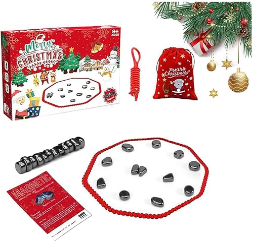 Juego de ajedrez magnético, ajedrez magnético con cuerda, juego de mesa portátil de batalla intelectual y estrategia para noche de juegos familiares