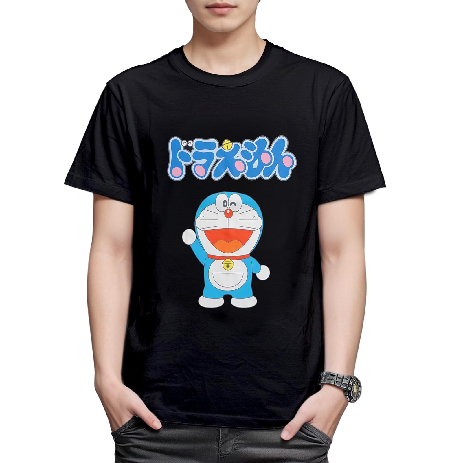 Amazon | [ファインプラス] Tシャツ 半袖 ドラえもん ロゴ シンプル 