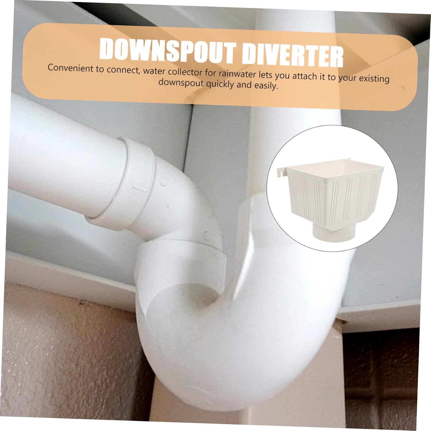 Rainwater Gutter Collector Box Kit Flexible Rv Gutter Downspout Diverter