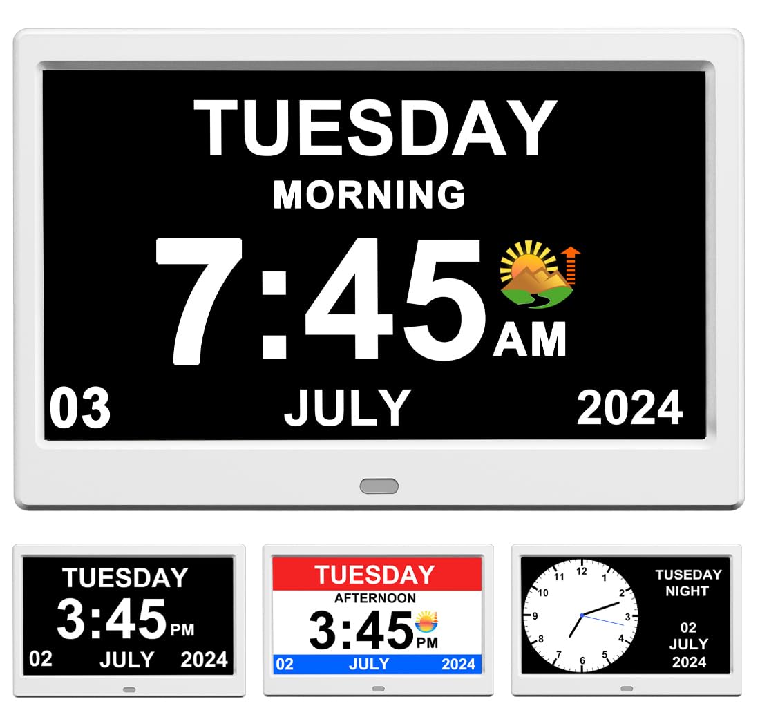 2026 Digital Clock Plug-in (No Battery), Power Outage Memory,DST Display Time, Date, Month, and Year Large-Font Clock for the Elderly
