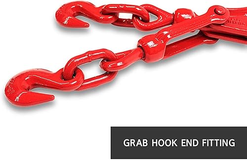 Miniatura 5 de DC Cargo - Carpeta de cadena resistente de 3/8 a 1/2 pulgadas (paquete de 2), carpetas de carga con límite de carga de trabajo de 9,200 libras,