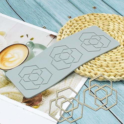 Molde de silicona 3D de patrón múltiple geométrico para fondant, almohadilla de encaje, molde de silicona para pasteles, fondant, arcilla para