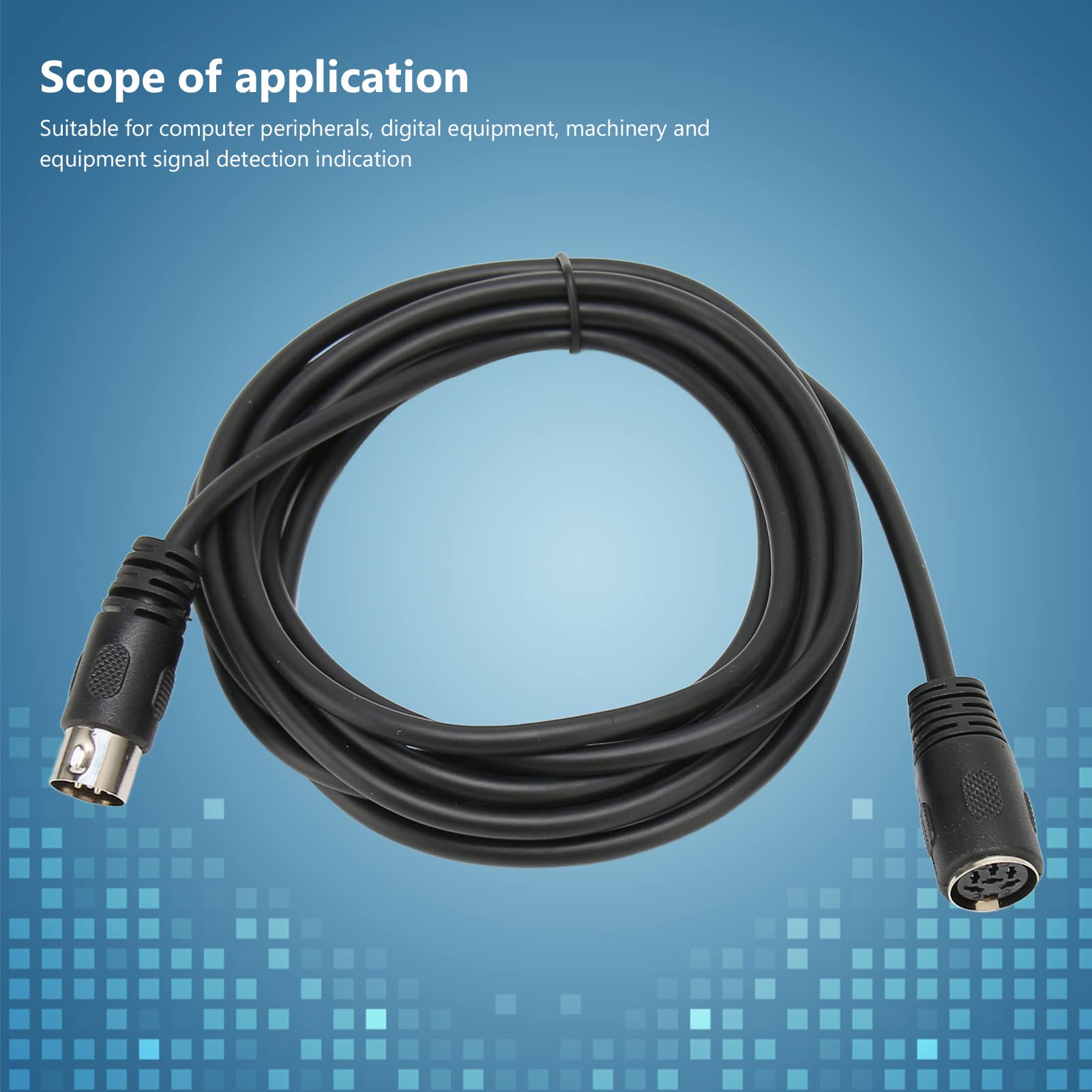 VBESTLIFE Cavo di Prolunga DIN a 6 Pin, Cavo di Prolunga DIN da 6 Pin Maschio a Femmina Cavo di Prolunga per Connessione Segnale Audio Dati Cavo Adattatore AV per Dispositivi Audio