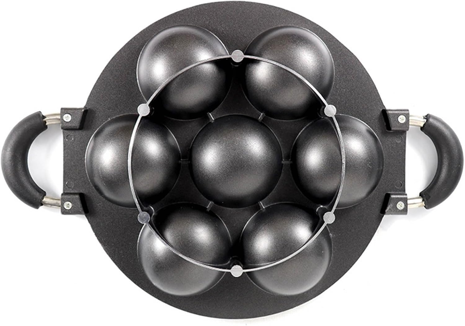 味付けケーキパン 7カップパン ハンドル付き ノンスティッドベーキングパン カップケーキベーキングトレイ オーブン調理器具 ーン用